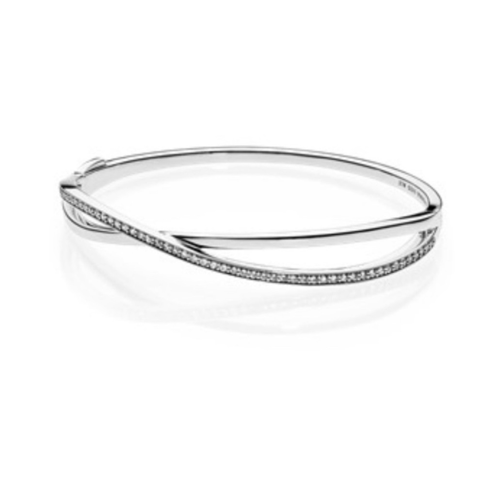 Authentic Sterling Silver CZ Pandora fashion bracelet size 2